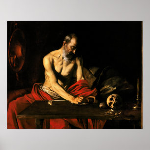 Caravaggio - Heilig-Jerome-Schreiben Poster