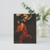 Caravaggio - Inspiration von Saint Matthew Postkarte (Stehend Vorderseite)