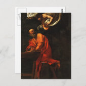Caravaggio - Inspiration von Saint Matthew Postkarte (Vorne/Hinten)