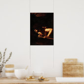 Caravaggio - Johannes der Täufer am Brunnen Poster (Küche)