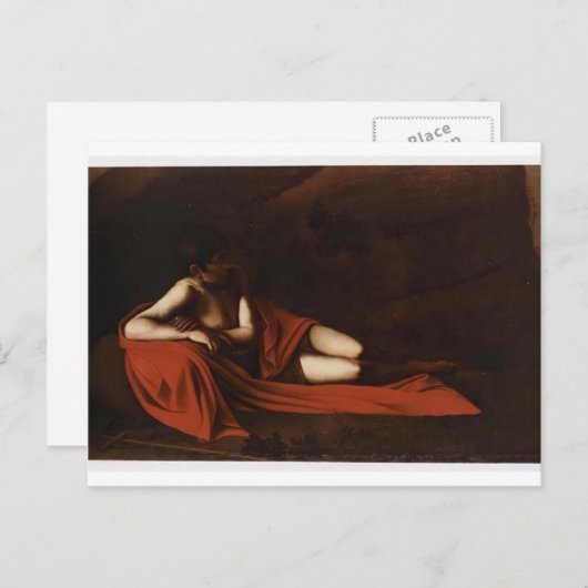 Caravaggio - Johannes der Täufer (Neukleidung des Postkarte (Vorne/Hinten)