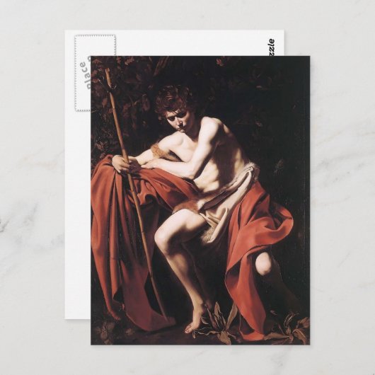 Caravaggio - Johannes der Täufer Postkarte (Vorne/Hinten)