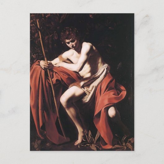 Caravaggio - Johannes der Täufer Postkarte (Vorderseite)