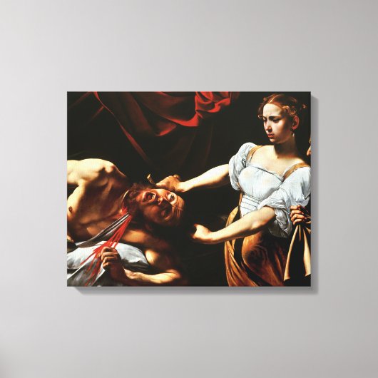 Caravaggio - Judith Beheading Holofernes Leinwanddruck (Vorderseite)