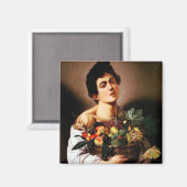 Caravaggio Junge mit einem Korb aus Fruchtmagnet Magnet (Vorderseite/Rückseite)