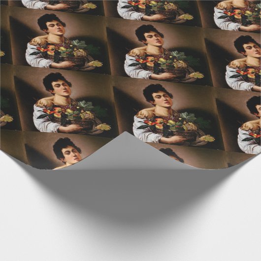Caravaggio - Junge mit einem Korb der Geschenkpapier (Ecke)