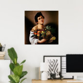 Caravaggio - Junge mit einem Obstkorb (1593) Poster (Heimbüro)