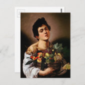 Caravaggio - Junge mit Obstkorb Postkarte (Vorne/Hinten)