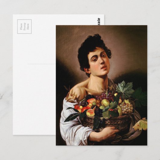Caravaggio - Junge mit Obstkorb Postkarte (Vorne/Hinten)
