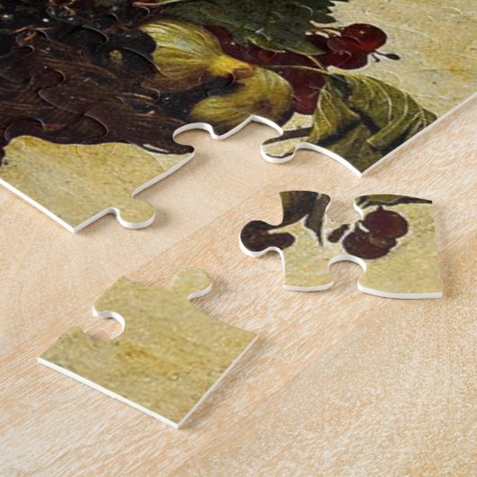 Caravaggio - Korb der Frucht - klassische Grafik Puzzle (Seite)