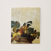 Caravaggio - Korb der Frucht - klassische Grafik Puzzle (Vertikal)