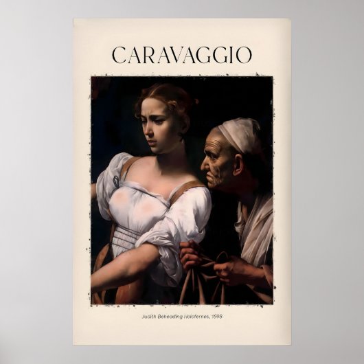 Caravaggio-Kunstprint - Judith enthauptet Holofern Poster (Vorne)