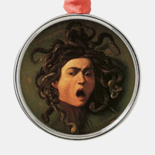 Caravaggio - Medusa - Klassisches italienisches Ku Silbernes Ornament