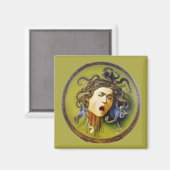 Caravaggio Medusa Kunstgiesserei Magnet (Vorderseite/Rückseite)