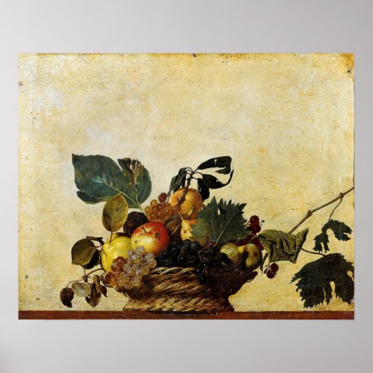 Caravaggio - Obstkorb 1596 Poster (Vorne)