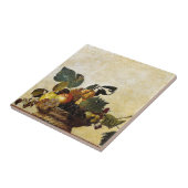 Caravaggio - Obstkorb - Klassisches Kunstwerk Fliese (Seite)