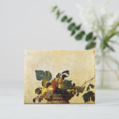 Caravaggio - Obstkorb - Klassisches Kunstwerk Postkarte (Stehend Vorderseite)