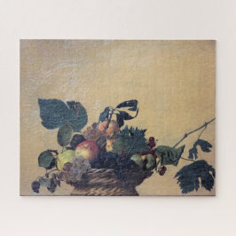 Caravaggio - Obstkorb - Öl auf Leinwand Puzzle