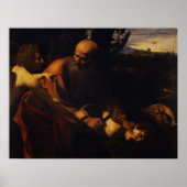 Caravaggio - Opfer von Isaac Poster (Vorne)