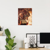 Caravaggio-Ruhen auf dem Flug nach Ägypten Poster (Heimbüro)