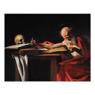Caravaggio - Saint Jerome Writing Fotodruck