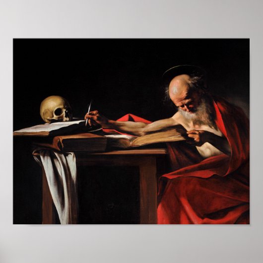 Caravaggio - Saint Jerome Writing Poster (Vorne)