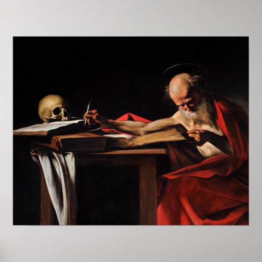 Caravaggio - Saint Jerome Writing Poster (Vorne)