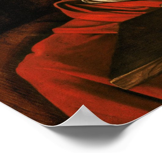 Caravaggio - Saint Jerome Writing Poster (Ecke)