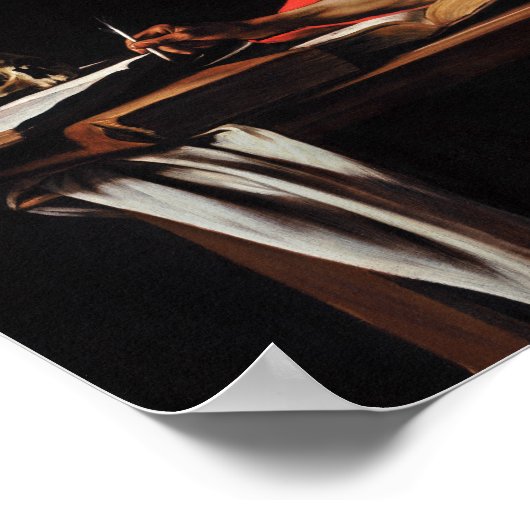 Caravaggio - Saint Jerome Writing Poster (Ecke)
