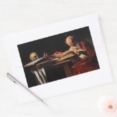 Caravaggio - Saint Jerome Writing Rechteckiger Aufkleber (Umschlag)