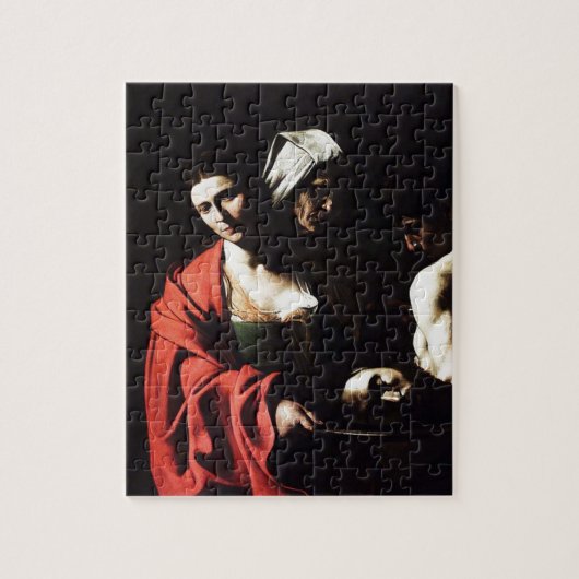 Caravaggio - Salome - klassische barocke Grafik Puzzle (Vertikal)