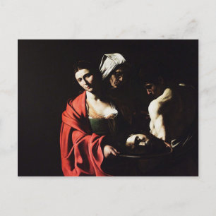 Caravaggio - Salome - Klassische barocke Kunst Postkarte