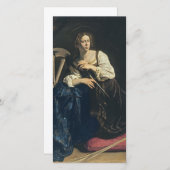 Caravaggio - St. Catherine von Alexandria Feiertagskarte (Vorne/Hinten)