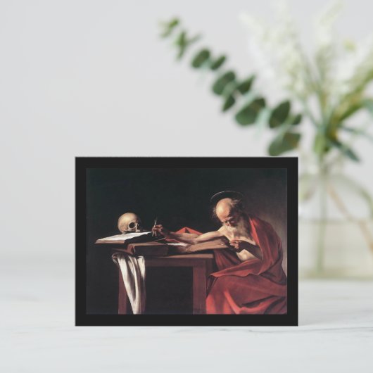 Caravaggio St Jerome Postkarte (Stehend Vorderseite)
