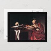 Caravaggio St Jerome Postkarte (Vorne/Hinten)