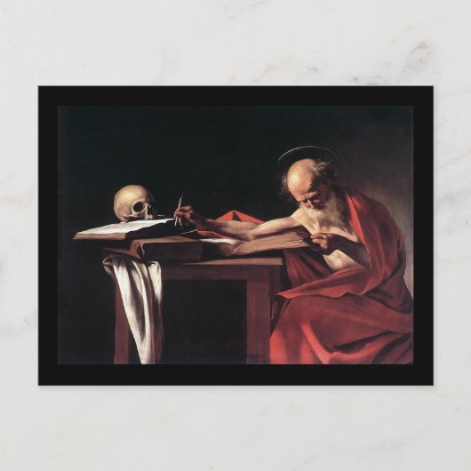 Caravaggio St Jerome Postkarte (Vorderseite)