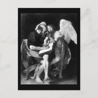 Caravaggio St Matthew und Angel Postkarte