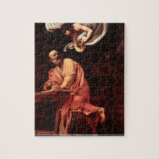 Caravaggio - St Matthew und das Engelspuzzlespiel Puzzle (Vertikal)