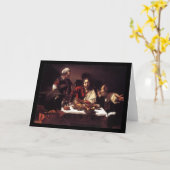 Caravaggio Supper bei Emmaus Karte (Gelbe Blume)