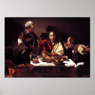 Caravaggio Supper bei Emmaus Poster