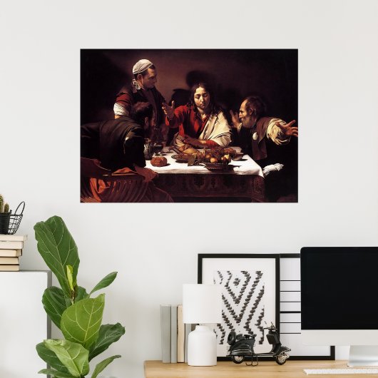 Caravaggio Supper bei Emmaus Poster (Heimbüro)