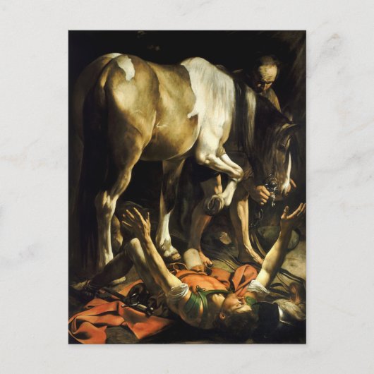 Caravaggio - Umbau auf dem Weg nach Damaskus Postkarte (Vorderseite)