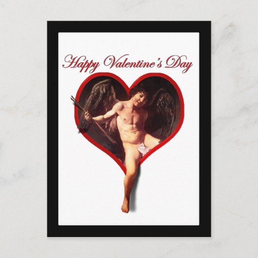 Caravaggio Valentinstag Feiertagspostkarte (Vorderseite)