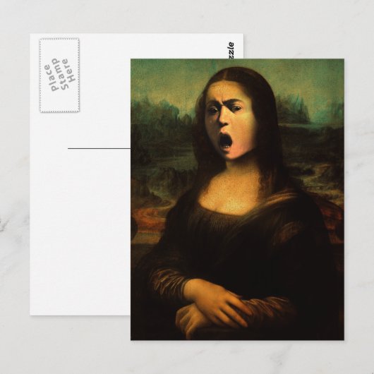 Caravaggios Mona Lisa Postkarte (Vorne/Hinten)