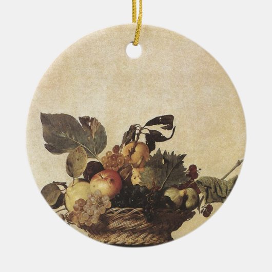 Caravaggios Obstkorb Keramik Ornament (Vorne)