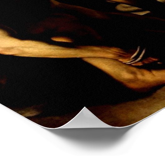 Caravaggios Vorbildgebung Christi Poster (Ecke)