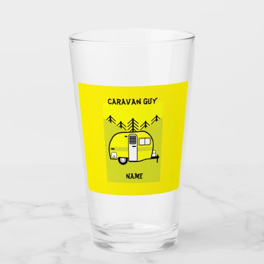 Caravan Art gifts - Liebe My Caravan Glas (Vorderseite)
