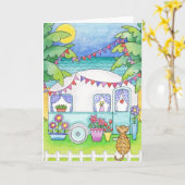 Caravan Art Greeting Card Karte (Gelbe Blume)