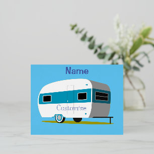Caravan Camper RV Thunder_Cove Folien Feiertagspostkarte