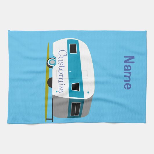 Caravan Camper RV Thunder_Cove Geschirrtuch (Horizontal)